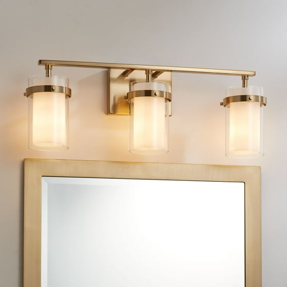Possini Euro Design Possini Euro Lucia 22" Wide Soft Gold 3-Light Bath Light