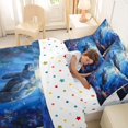 thumbnail image 4 of spefrowx Magic Manatee Full Size Bedding Sets for Men Women, Blue Sunbeam Reef Fish Full Size Bed in a Bag, Polka Dot Reversible, 7 Pieces, 4 of 6