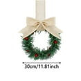 thumbnail image 2 of Yucurem 5.1 Inch Mini Christmas Cabinet Wreath, 6PCS Small Christmas Kitchen Wreaths with Bow Ribbon for Xmas Window Door Chair Fireplace Table Centerpiece Indoor Outdoor Decor, 2 of 7