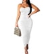 thumbnail image 2 of Vestido de club largo con tubo ajustado sin tirantes y fruncido sexy para mujer Adepaton WRMH-234-8, 2 of 6