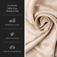 thumbnail image 2 of Fishers Finery 30 Momme 100% Pure Mulberry Silk Pillowcase for Hair & Skin, Grade 6A, Standard, Taupe Stripe, 2 of 7