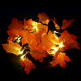 thumbnail image 1 of 10LEDs Battery Powered Artificial Maple Leaves String Light Thanksgiving Decorative Lamp with Battery Box Home Indoor Fairy Lights, 1 of 15