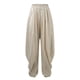 thumbnail image 4 of Pantalones harem con cintura elástica y lentejuelas para mujer: corte holgado, cintura media, bolsillos, pantalones bombachos informales de color liso para fiestas/uso diario, 4 of 6