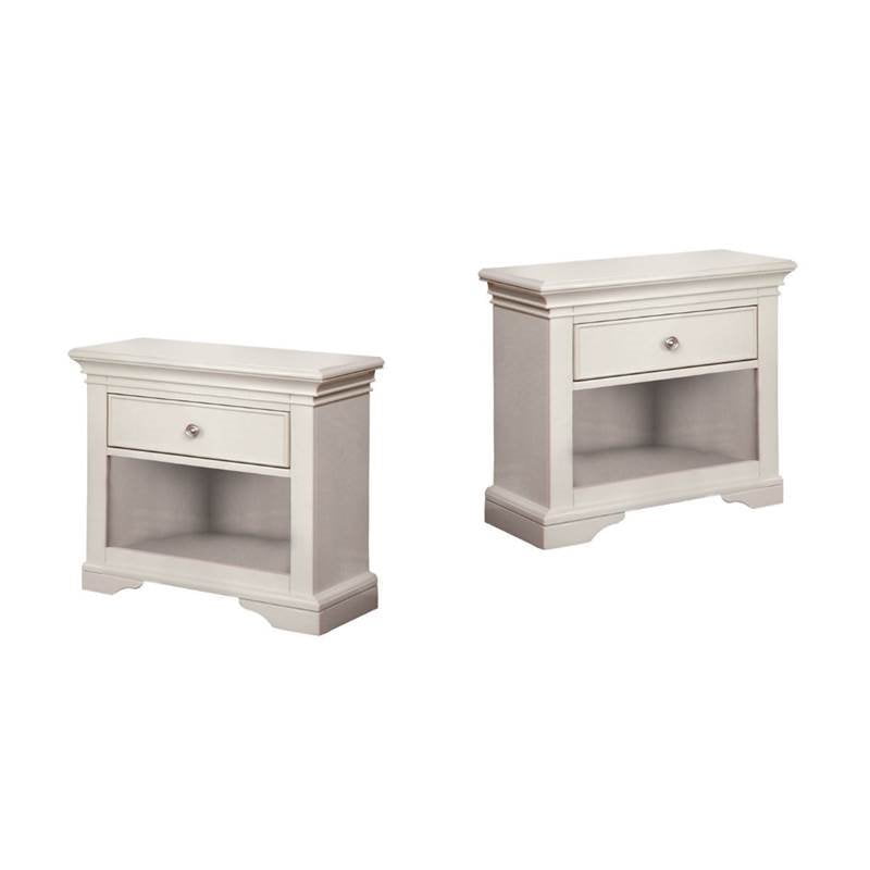 Home Square (Set of 2) Nightstand in White