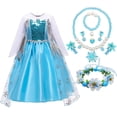 thumbnail image 2 of Vestido de princesa reina de la nieve para niñas, disfraz de Halloween para niños, disfraz de Carnaval, vestido azul de lujo zhangmengya unisex, 2 of 2
