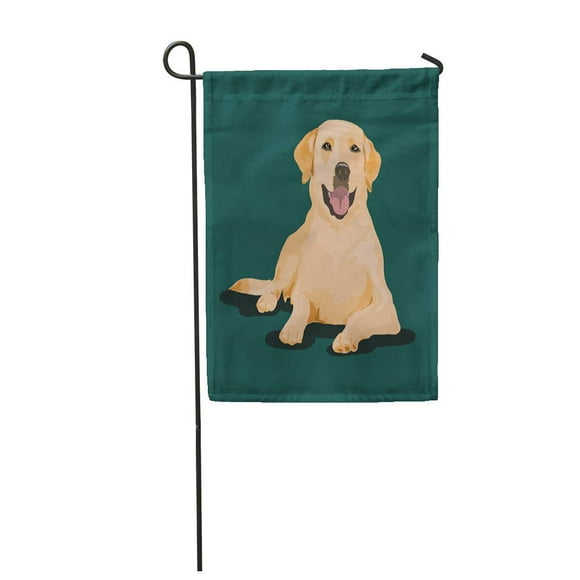POGLIP Beige Puppy Labrador Dog at One Color Adorable Attentive Garden Flag Decorative Flag House Banner 12x18 inch