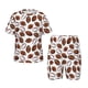thumbnail image 1 of Fotbe Football Pijama Estampada de 2 Piezas para Niños – Ropa de Dormir de Manga Corta Cómoda para Niños y Niñas, Camiseta y Shorts de Algodón-Medium, 1 of 6