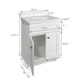 thumbnail image 6 of Design House Brookings 25" x 19" Ready to Assemble Shaker 2-Door Bath Vanity with Cultured Marble 4" Centerset Top, White/White, 6 of 24
