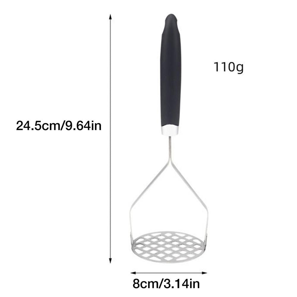 Food Smasher Tools  Stainless Steel Potato Masher With Non-Slip Rubber  Handle For Babys Food Fruit Vegetable Purees (24.5×8cm/9.64×3.14in) 