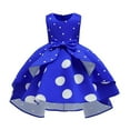 thumbnail image 3 of IBTOM CASTLE Toddler Baby Girl Polka Dots Mini Tutu Dress Mouse Ears Princess Costume Kids Birthday Fancy Dress up Halloween Christmas Carnival Party Cosplay Clothing Set 8-9 Years Blue, 3 of 8