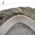 thumbnail image 6 of Lyrical Hair Toupee for Men Fine Mono Mens Toupee Human Hair Replacement Systems Monofilament with NPU Hairpiece for Man Black Brown Blonde Gray Hair Wig Unit, 6 of 7