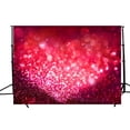 thumbnail image 2 of BSDHOME Polyester 5X7ft Red Heart Glitter Bright Dots Photography Background Studio Props, 2 of 4