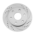 thumbnail image 4 of Funire Front Geomet Brake Kit for Chevy Silverado 1500 (NO REAR DRUM) 1999 -2002 2003 2004 2005 2006 SS, Hybrid Drilled & Slotted Disc Brake Rotors Ceramic Brakes Pads Replacement: 12" inch Rotors, 4 of 10
