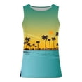 thumbnail image 3 of Zylanna Men's Hawaii Tank Tops Pullover, Cool Vest Crew Neck Beach Vacation Sleeveless Casual T-Shirts for Men Light Blue Size 6XL, 3 of 3