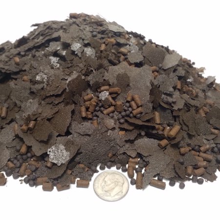 Aquatic Foods California Blackworm Blend of Flakes, Sinking Bits, Floating Pellets - 1/2-lb...GFB-200