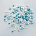 thumbnail image 2 of White Cross Baptism Blue Mix Confetti Sprinkles, Cake, Cookie, Donut, Cakepop Toppings, 6 oz., 2 of 2