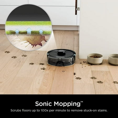 Shark - AI Ultra 2-in-1 Robot Vacuum & Mop with Sonic Mopping, Matrix Clean, Home Mapping, WiFi Connected - Black