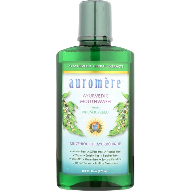 Enjuague bucal Auromere ayurvédico sin flúor 473 ml, paquete de 3
