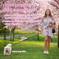thumbnail image 6 of Retractable Dog Leash,[Strong Nylon Tape][One-Handed One Button Lock] for Small Medium Dogs and Cats,16ft Pet Walking Leash with 360°Tangle-Free Design,Anti-Slip Handle,Gift Package (Pink), 6 of 6