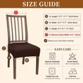 thumbnail image 3 of OKKEEY Waterproof Chair Seat Covers with Velcro Closure, 6Pcs Stretch Slipcovers for Dining Chairs, Removable Seat Cushion Protectors for Kitchen Chairs, Chocolate, 3 of 10
