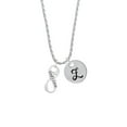 thumbnail image 2 of Delight Jewelry Silvertone God's Love Infinity Sign Silvertone Script Initial Disc - Z - Charm Necklace, 20"+3", 2 of 4