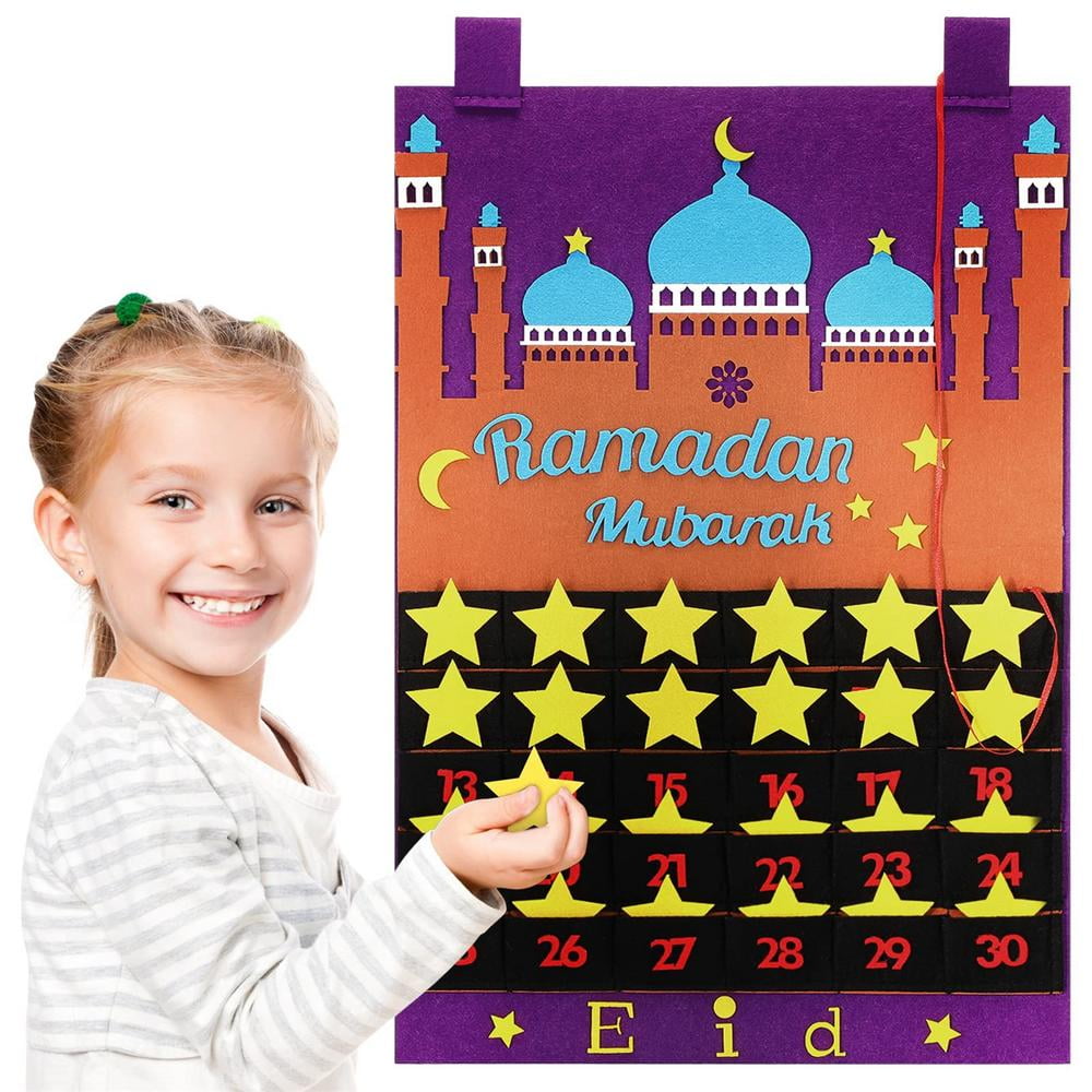 Famure Ramadan Calendar Decoration Eid Mubarak Countdown Calendar Wall