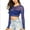 Blue, variant on Avidlove Women Mesh Crop Top Long Sleeve See Through Shirt Sheer Blouse Black, XL