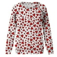 thumbnail image 4 of Azrian Womens Shirts Valentine'S Day Sweatshirt Long Sleeve Pullover Tunic Tops, 4 of 6