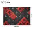 thumbnail image 3 of Toilet Rug Rectangle Bathroom Rugs Non-Slip Soft Plush Machine Washable Contour Bath Mat Card Royal Symbol Rhombus 24x16, 3 of 9