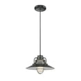 thumbnail image 4 of RRRC14-CP-Millennium Lighting-R Series - 1 Light Pendant-9.5 Inches Tall and 14 Inches Wide Copper  Satin Black Finish with Etched Glass, 4 of 7