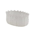 thumbnail image 6 of DecMode 10", 12", 16"W White Ceramic Leaf Planter (3 Count), 6 of 8