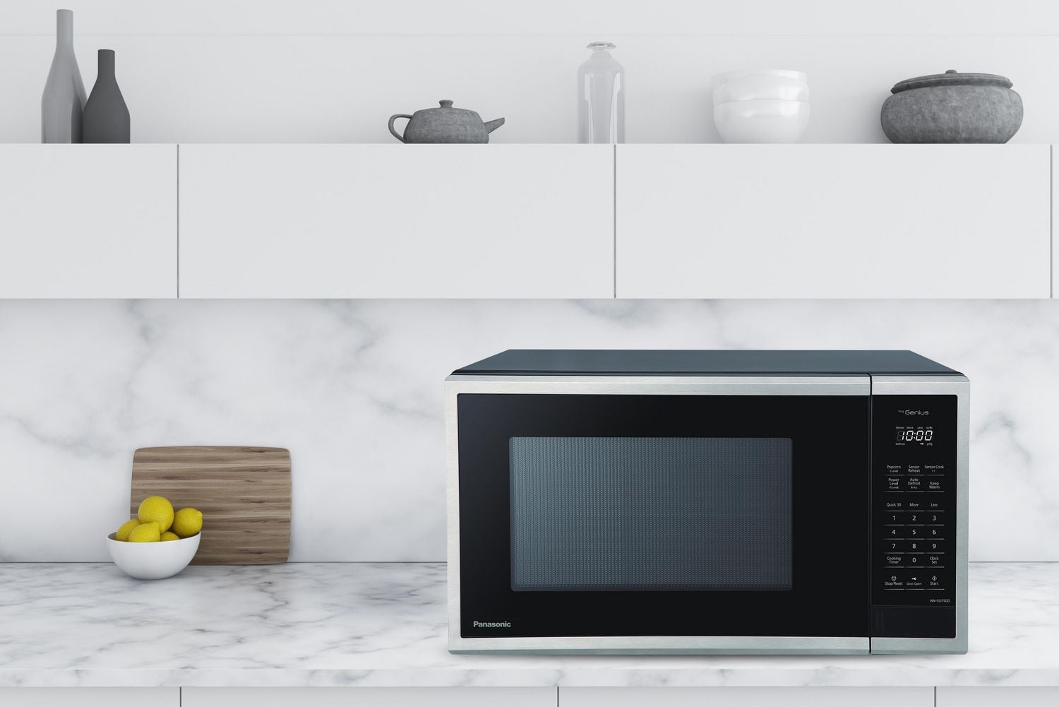 Panasonic 1,1 pi³, four à micro-ondes compact 900 W, acier inoxydable, NNSU55QS