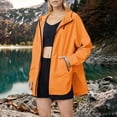 thumbnail image 7 of Jackets for Women Mountain Windproof Fashion Casual Thin Waterproof Spring And Summer Jackets Casual Sports Jackets For Hiking Hooded Long-sleeved With Zippers Drawstrings Pockets Outerwea, 7 of 7