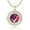 Gold with 18inch*4 tennis chain, variant on Customize Round Memorial Photo Pendant Necklace with Full White Cubic Zirconia-Gold