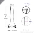 thumbnail image 2 of WGV Clear Short Bud Vase - 3" Wide x 8" Height, Good quality, Heavy Weighted Base - 1 Pc, 2 of 6