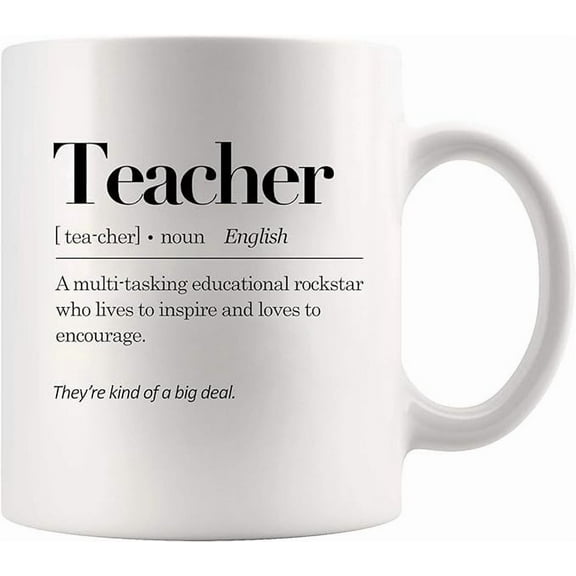 Panvola Teacher Definition Mug Teacher Gifts Appreciation Gifts from Students End of the Year Gift to Professor Ceramic Mug 11 oz (White)