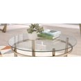 thumbnail image 5 of The Orlando II Clear Glass & Champagne Finish Coffee Table Boasts a Sturdy Base, 5 of 5