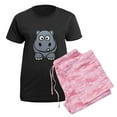 thumbnail image 5 of CafePress - Cartoon Hippo Pajamas - Women's Short Sleeve Print T-Shirt and Pants Dark Cotton Pajama Set, 5 of 7