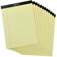 thumbnail image 1 of ZMLEVE Wide Ruled 8.5 x 11.75-Inch Lined Writing Note Pads - 12-Pack (50-sheet Pads), Canary, 1 of 7