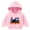 Pink, variant on Ccpelsie Girls Casual Long Sleeve Hoodies Cute Oversized Fleece Pocket Sweatshirt Tops for Toddler(Yellow,5-6 Years)