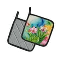 thumbnail image 2 of Carolines Treasures 7.5 x 7.5 in. Orchids in Watercolor Pot Holders - Set of 2, 2 of 5