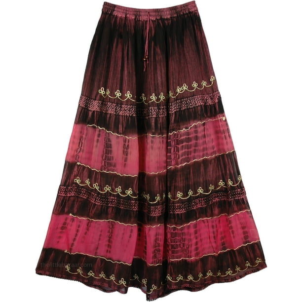 TLB - Flowing Maxi Skirt in Pink Tie Dye - Walmart.com - Walmart.com