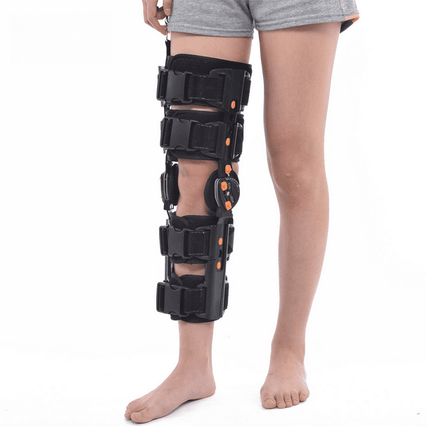 Altura Velcro 12 Orificios Longitud Ajustable Adulto Articulación de Rodilla Refuerzo Pierna Actividad Fija Entrenamiento Fijo