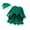Green, variant on Aoochasliy Hats and Gloves Clothes Christmas Autumn and Winter Girls Long-sleeve Stitching Children's Dress Hat Set Two-piece Set