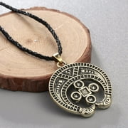 Amulet Pendant Necklace Geometric Vintage Tibetan Spiritual Religious Jewelry Good Luck Lunnitsa Supernatural