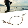 thumbnail image 2 of 2pcs/Pack Fishing Line Steel Wire Leader With Snap & Swivels Wire Leadcore Leash 40cm 18kg, 2 of 10