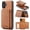 Brown, variant on Compatible with Magsafe for iPhone 17 Wallet Case Magnetic Card Holder, RFID Blocking 2 in 1 Detachable Kickstand Shockproof Phone Cover for Women Men, for iPhone 17, Purple