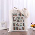 thumbnail image 3 of Bookworm Gift Bookish Handbag Shelves with Books Tote Bag For Books Lover, 3 of 6