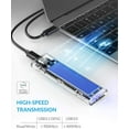 thumbnail image 3 of ORICO Transparent m.2 NVME NGFF SATA SSD Enclosure Support Dual Protocol m.2 NVME+NGFF SATA SSD Disk For USB 3.1 Gen2 Type-C PCIE M Key B+M Key USB C 10Gbps Transfer Rate Solid Drive Enclosure, 3 of 6
