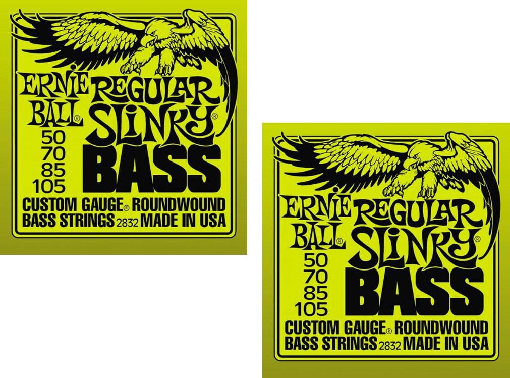 Ernie Ball P02832 ^2  Regular Slinky Bass Strings ,2 Pack